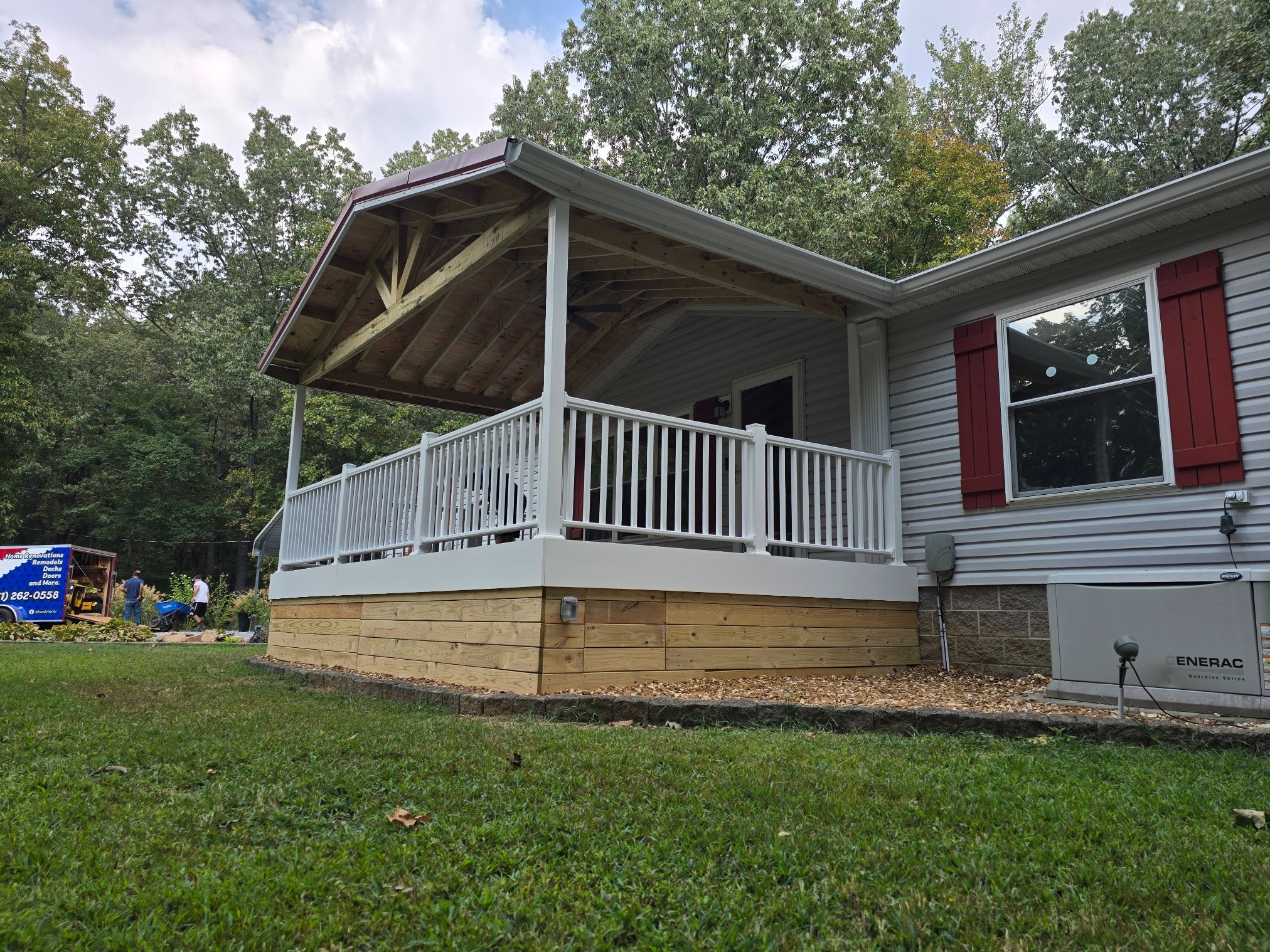 Covered deck built by Handy Hands