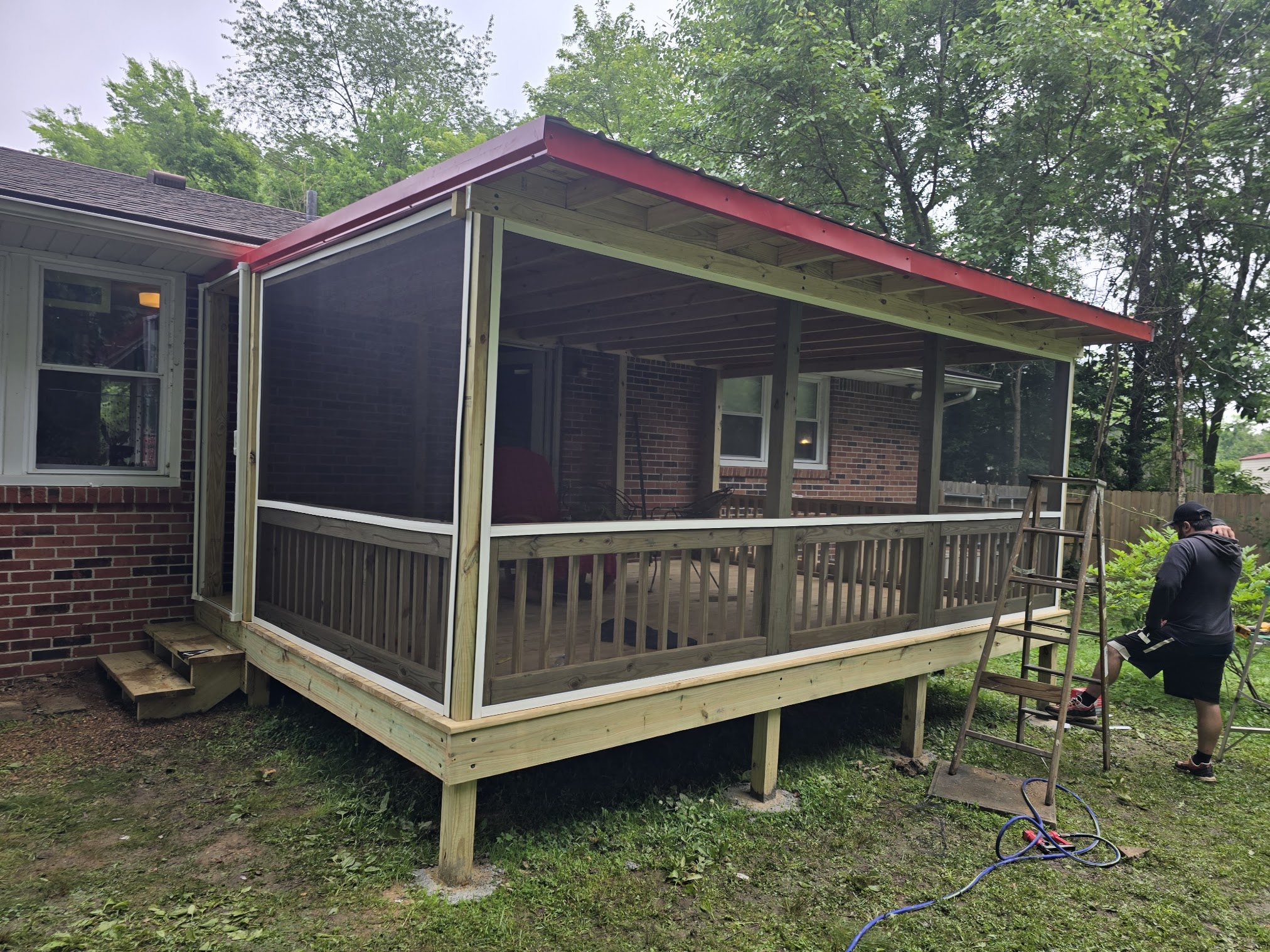 Screened porch exterior