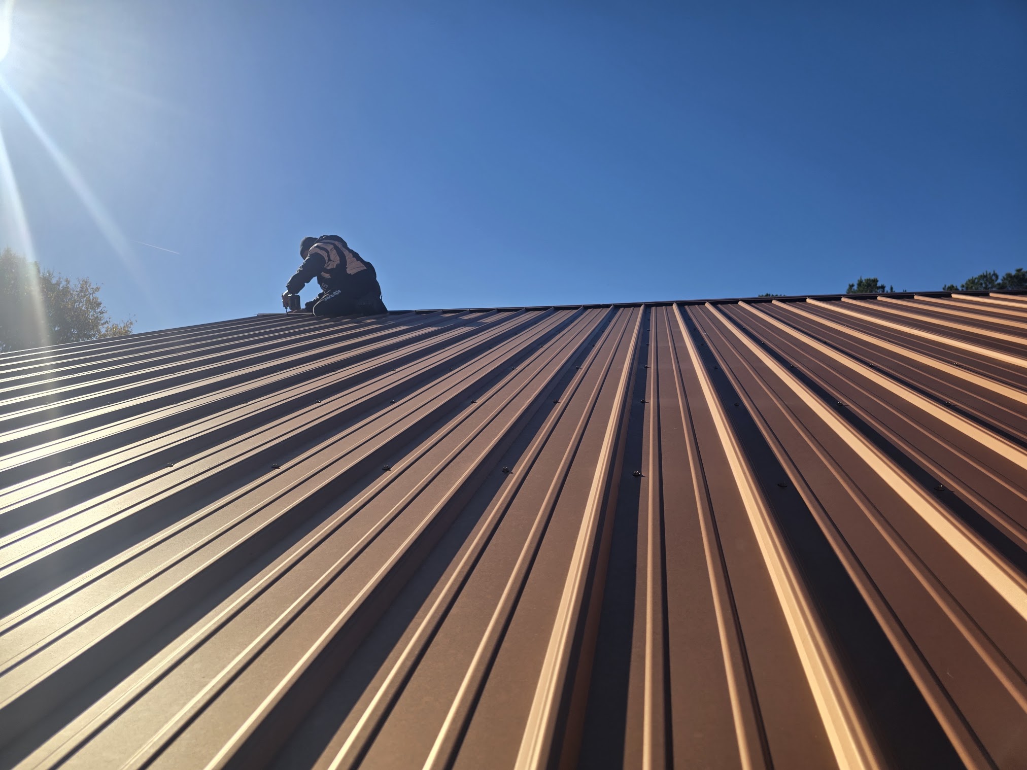 Finished metal roof project